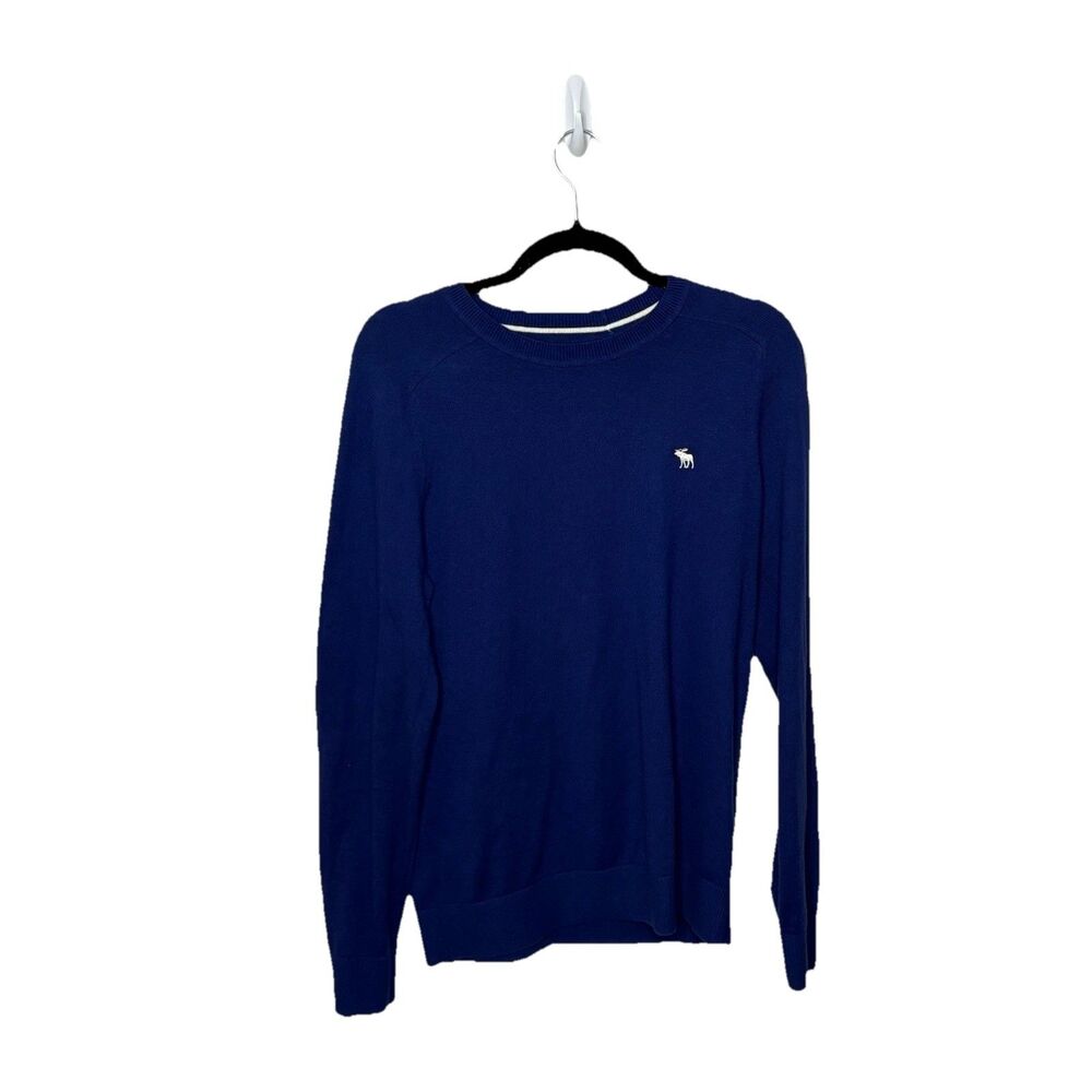 Abercrombie Fitch Soft AF Sweater Blue Round Neck Pullover Jumper Casual Size M